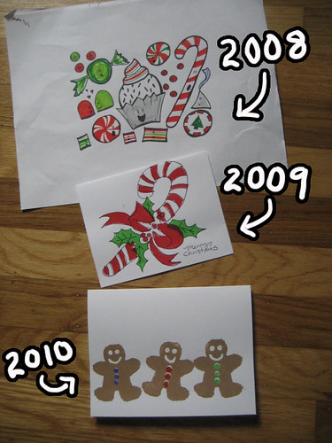 3 years of my Christmas cards