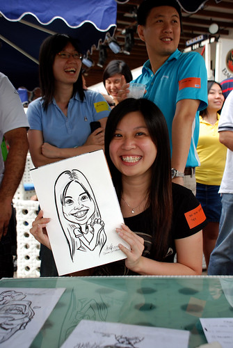 Caricature live sketching for VISA Beach Party 2010 -4