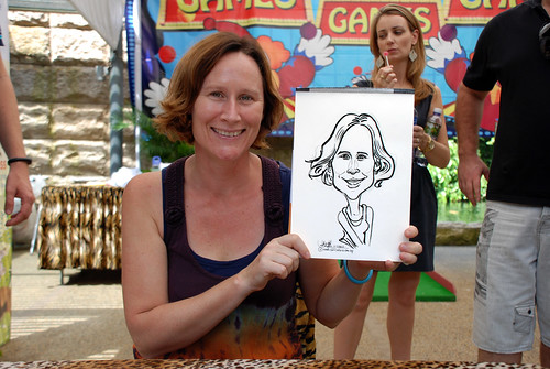 Caricature live sketching for BHP Billiton Family Day 2010- 37
