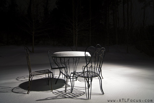 Atlanta Georgia Snow Lonely Table 