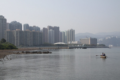 Looking back to the New Town of Ma On Shan: everything built on reclaimed land