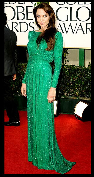 gg atelier versace long-sleeved emerald gown