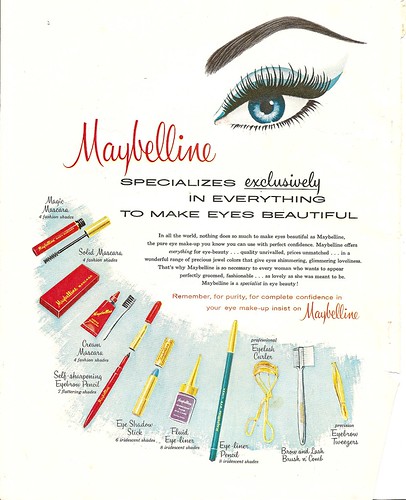 maybelline eye makeup. 1960 maybelline eye make-up ad