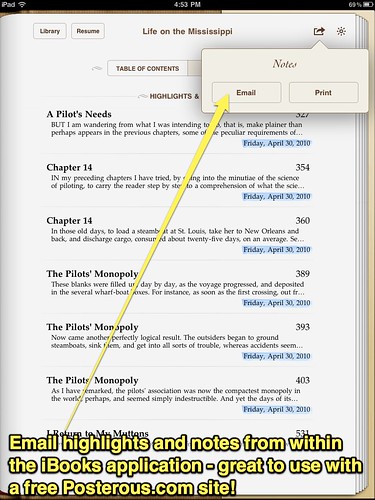 Email Notes from iBooks