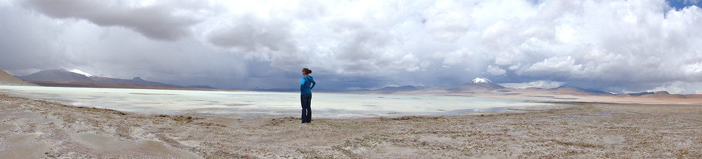 Wendy checking out the lagoon