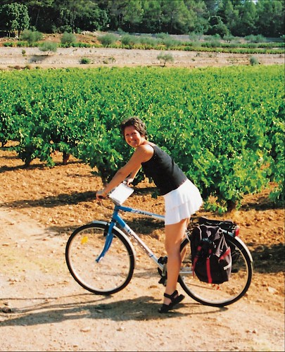 Cattherine Crone on an early cycling holiday in France. 