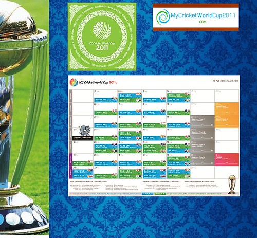 icc world cup 2011 schedule with time. ICC Cricket World Cup 2011