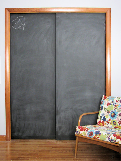 chalkboard paint Closet Doors