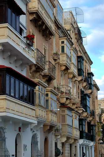Valletta, Malta Enclosed Balconies