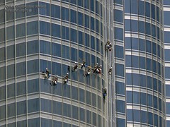 Burj Khalifa windows cleaning, Downtown Dubai, 04/March/2011 by imredubai