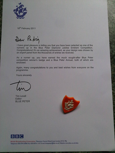 Pads new Blue Peter Badge