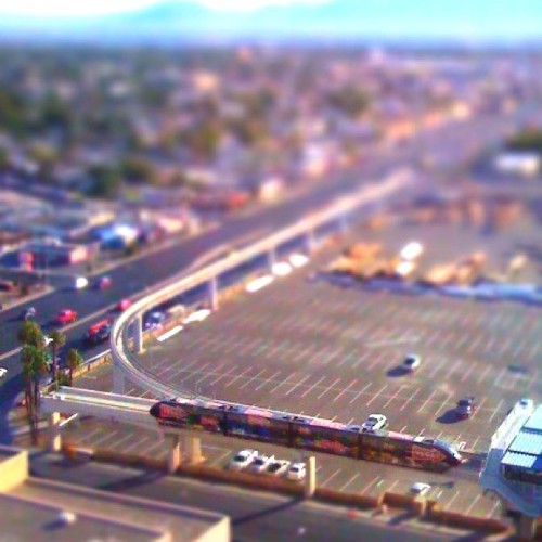 Las Vegas Monorail with #tiltshift effect. by ObieVIP