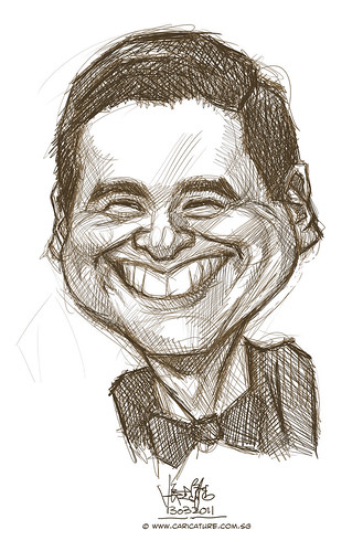 digital caricature sketch of Chow Yun Fatt 3