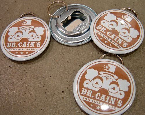 Bottle Cap Opener Keychains for Dr Cain's Comics & Games