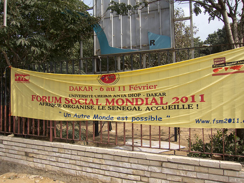 World Social Forum Welcome sign