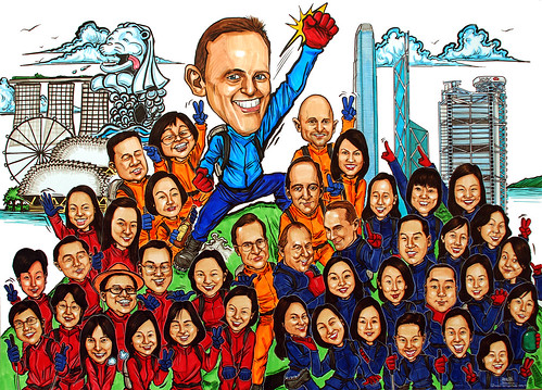 Group caricatures for UBS
