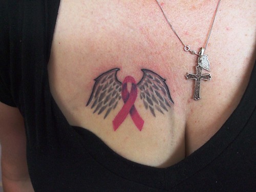 breast cancer awareness tattoos. ange reast cancer awareness