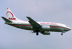 RAM Royal Air Maroc B737-5B6 CN-RMU BCN 29/06/1992