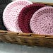 Crochet Cotton Facecloths Washcloths Chocolate Burgundy Mauve Pink Set of 8 Handmade by Peanuts Creations