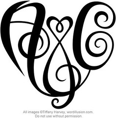 "A&C" Heart Design