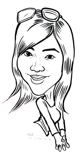 lady caricature in ink 07022011