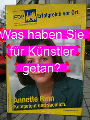 Annette Rinn Kandidatin der FDP Plakat