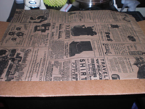 Step 4: Use some decorative paper or newspaper!