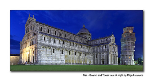 Pisa - Duomo and Tower view at night
