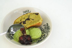 Amplification - Green Tea and Azuki Pound Cake + Green Tea Gelato + Azuki
