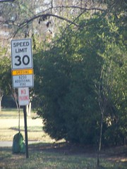 Speeding additional $200 fine, street sign, Cary Street, Richmond, Virginia