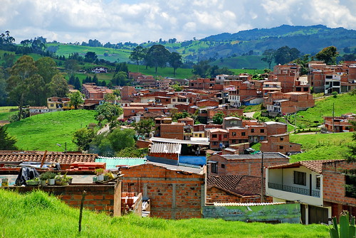 Town along Ruta de la Leche outside Medellin, Colombia