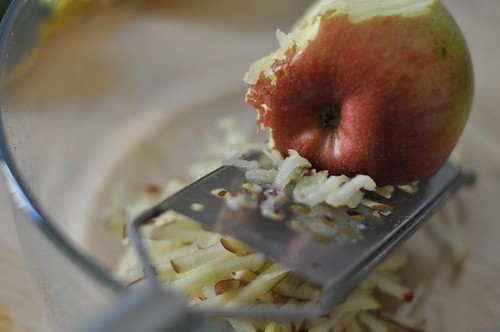 Coarsely grated apple