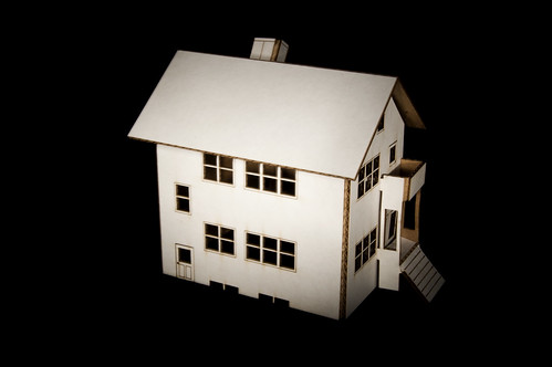 Laser-Cut Cardboard House