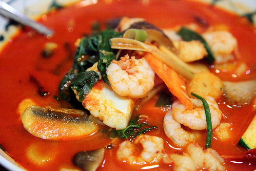 Jjam ppong (extra spicy, extra seafood) at Hyo Dong Gak, West 35th Street, New York