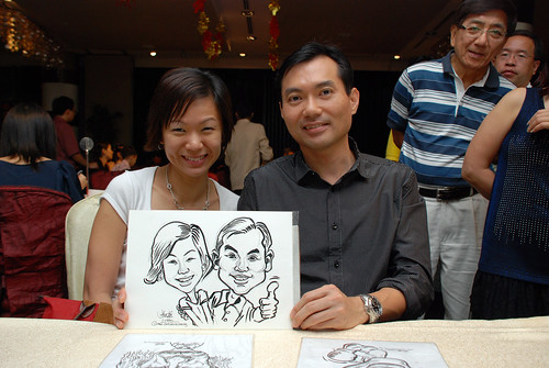 caricature live sketching for OCBC Securities - 4