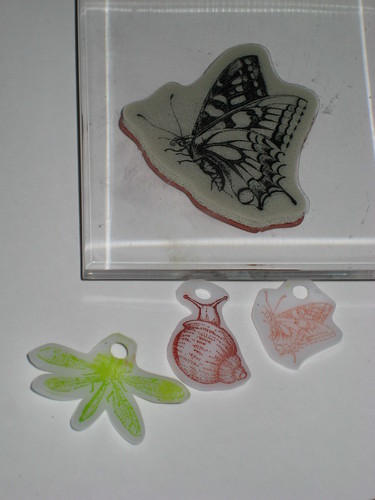Day 57:  Rubber Stamped Shrink Plastic Charms