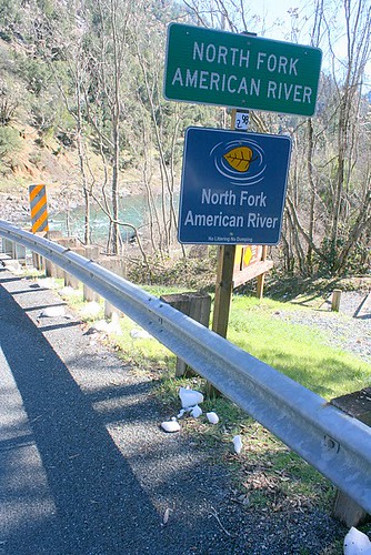 north fork american river signage