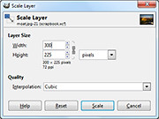 Pict 5: Scale layer down to thumbnail size