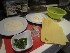 Ingredienti lasagne Asparagi e Burrata