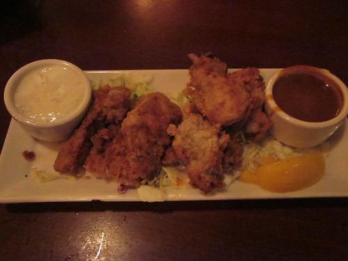 Pan fried oysters