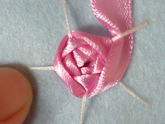 Ribbon embroidery on felt 12