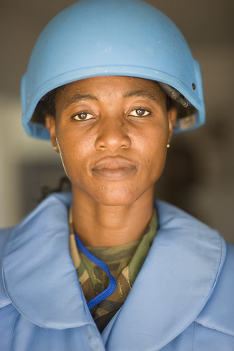 portrait of woman peacekeeper