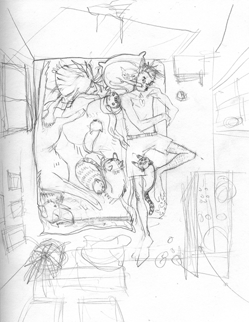 bedroom sketch