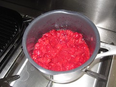 Rasberries Cooking Down with Lemon & Agave