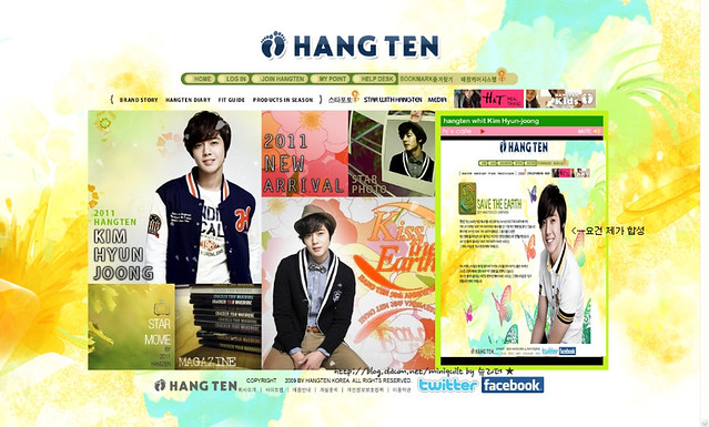 Kim Hyun Joong HangTen Korea Site Snapshots