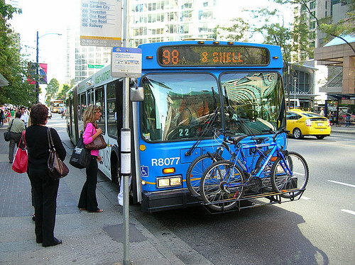 vélo transporté par un bus à Vancouver