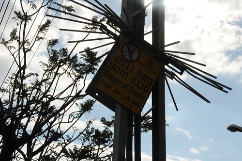 Power pole warning