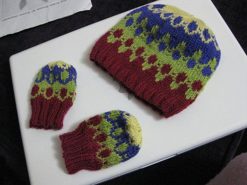 Fairisle hat and mittens