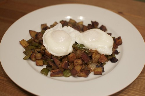 Home Fries with Poached Eggs