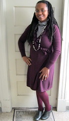 30 for 30 Winter Outfit #21--Purple & Stripes by The Chocolate Wonder
